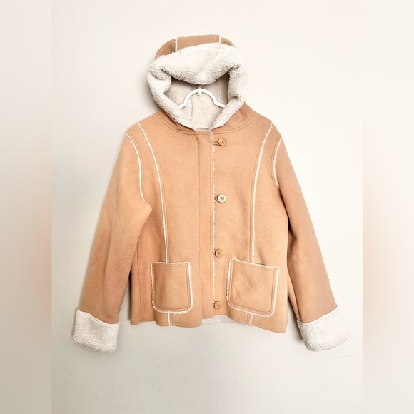 Old Navy Jackets & Blazers - Old Navy Sherpa Lined Fleece Coat Full Zip button down women’s size large